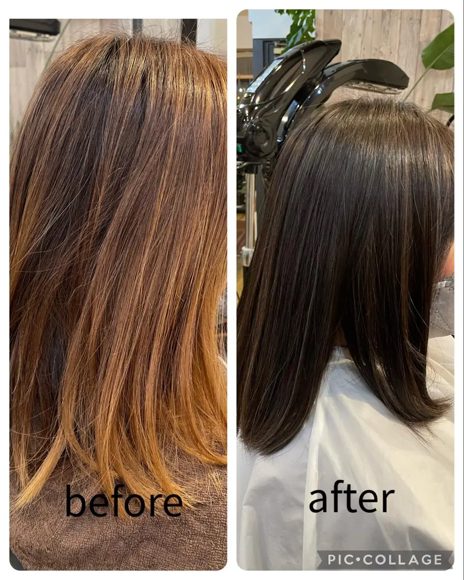 カラー グレージュ ハイライトカラー シルバー ひばりヶ丘美容室 カット石井里佳のヘアスタイル