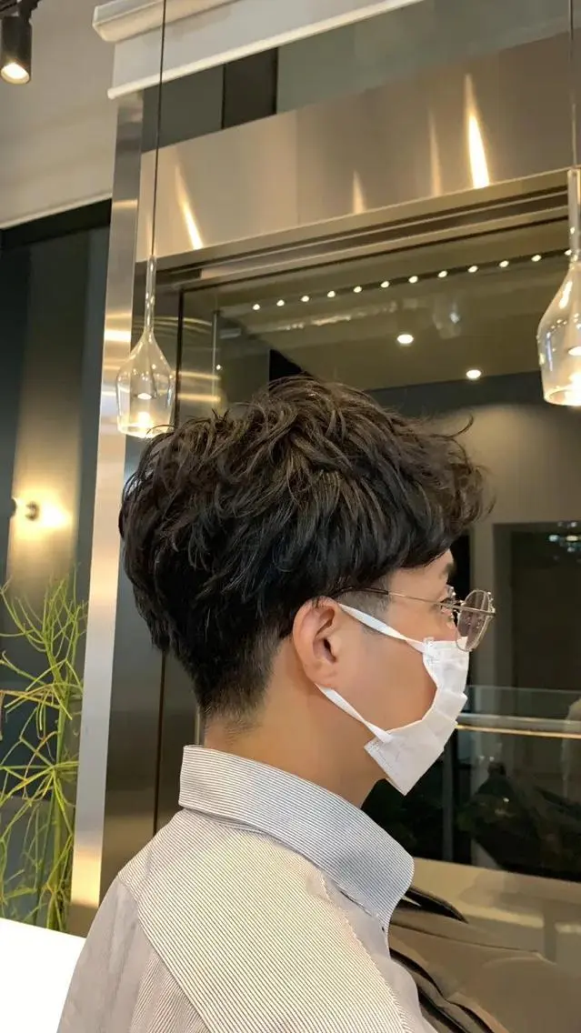パーマ メンズ カット パーマ 韓国レイヤー✨ yasuko銀座のヘアスタイル