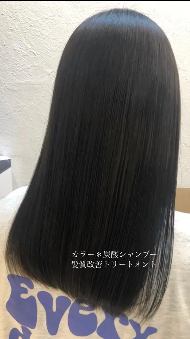 セミロング カラー 縮毛矯正/髪質改善/ 艶髪ササキナツミのヘアスタイル