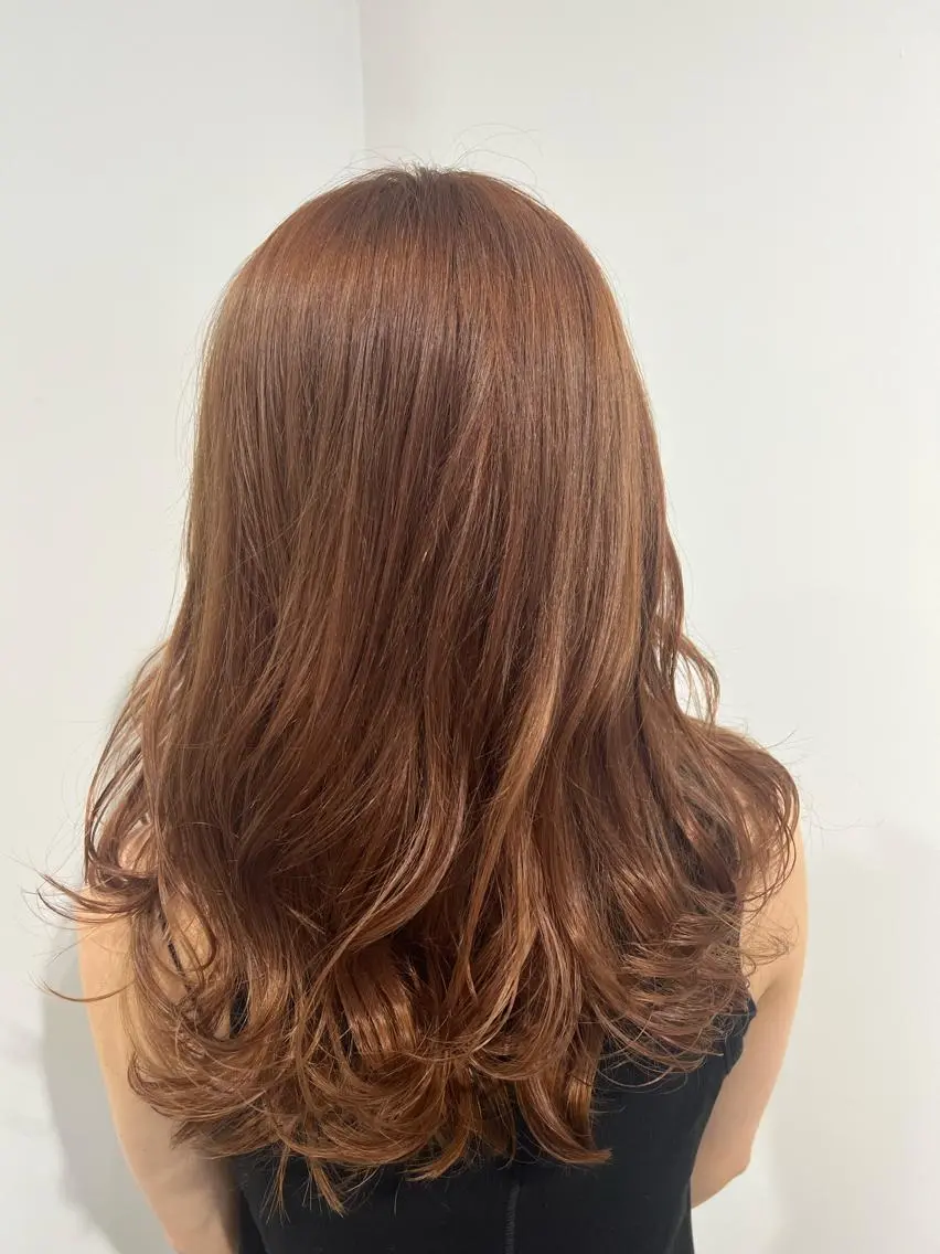 セミロング カラー ヘアカラー トリートメント 新井 友菜のヘアスタイル