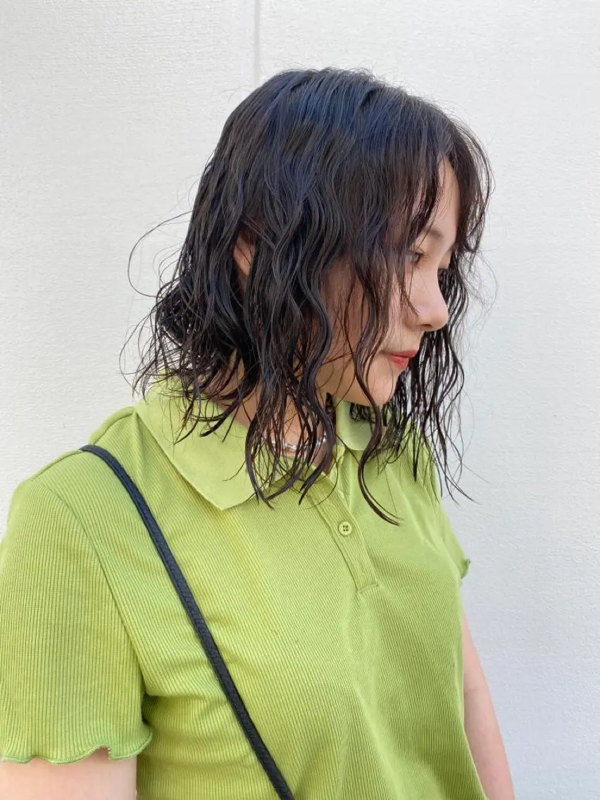 ミディアム パーマ KOOKI スティードトーキョーのヘアスタイル