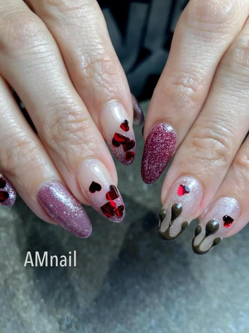 ネイル アートネイル 持ち込み ハンドネイル Am:nail 柏 SUE（スゥ）のネイルデザイン