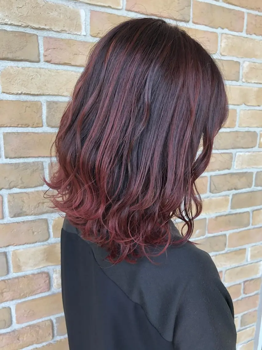 ミディアム カラー ヘアアレンジ ❣️倉敷❣️美髪 カラー能登一成のヘアスタイル