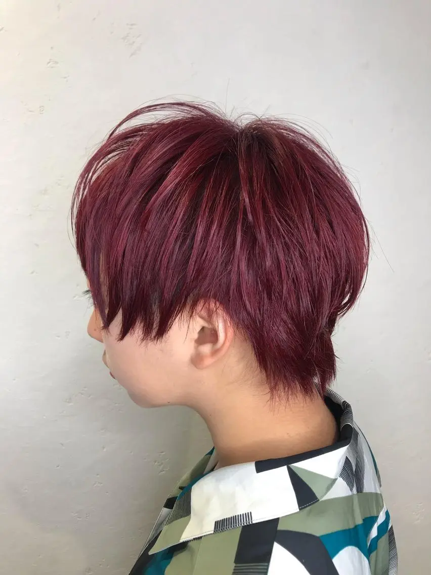 ショート カラー ハイトーンカラー ショートヘア 似合わせ/ カラー.岡田友仁のヘアスタイル