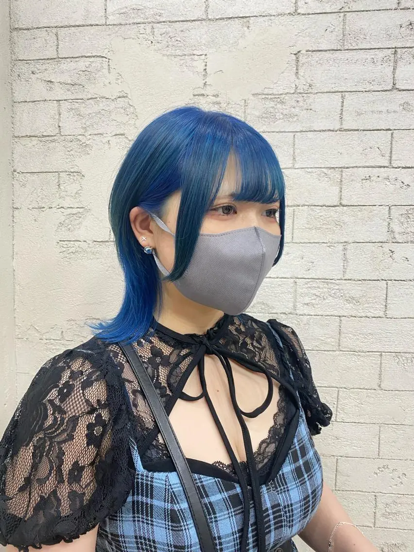セミロング カラー ブリーチ ヘアカラー ホワイト系はお任せ /ブリーチ/店長岩崎のヘアスタイル