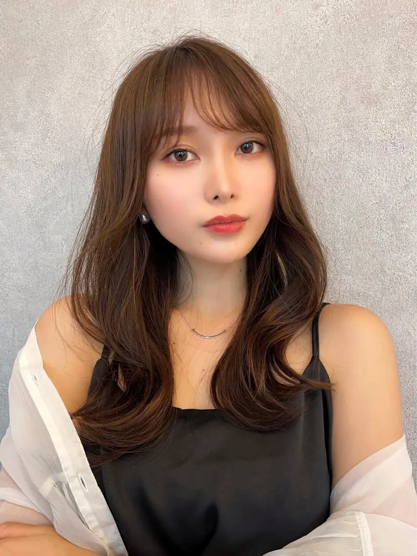 セミロング カラー カット ヘアカラー トリートメント 上品ヘア🤍顔周り/ レイヤー✨/林遼一郎のヘアスタイル