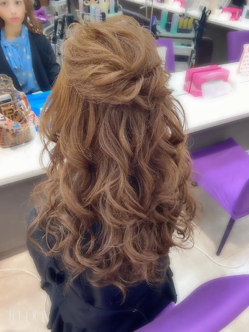 ロング ヘアアレンジ ハーフアップ 《カメレオン》 西田美輝のその他イメージ