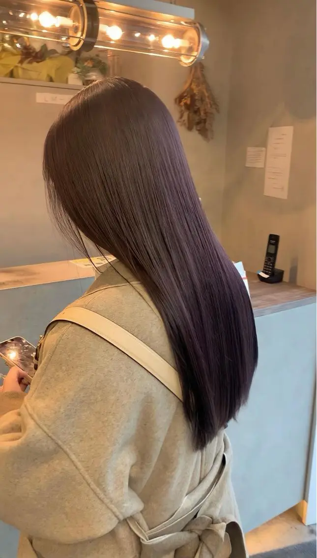 ロング カラー カット ヘアカラー トリートメント Haru/THREE …by velvetのヘアスタイル