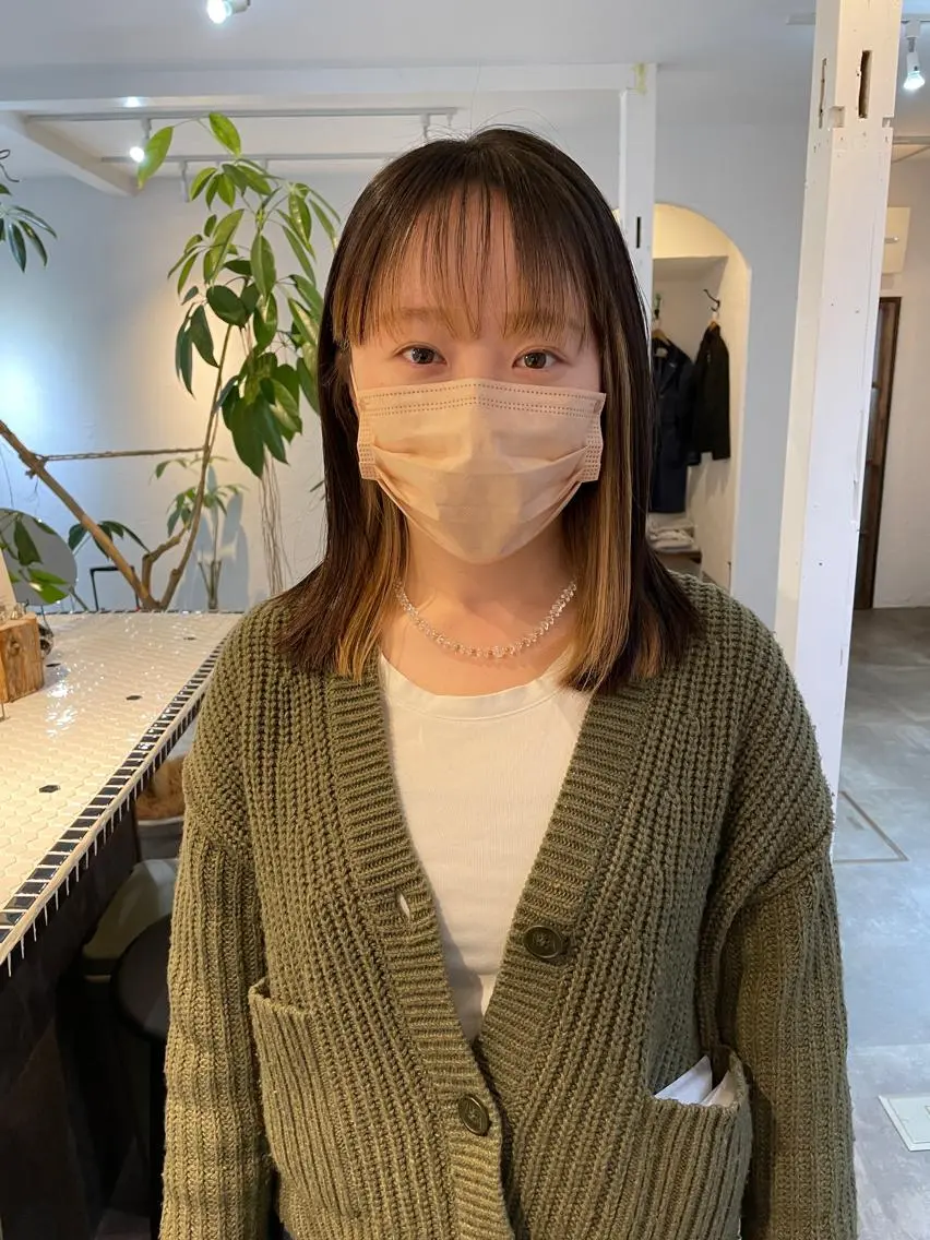 ミディアム カラー 高橋 愛美のヘアスタイル