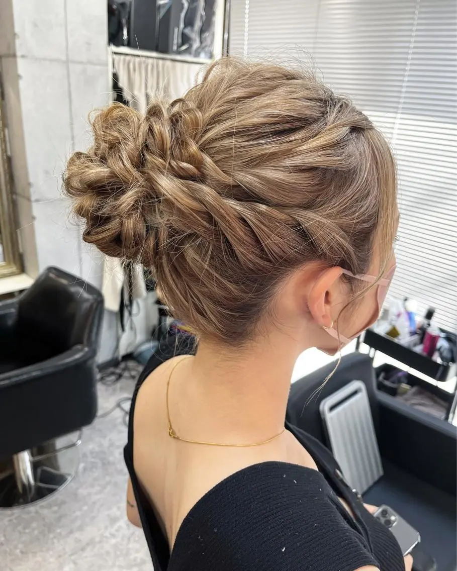 ロング 浴衣 石井 綺乃のヘアスタイル