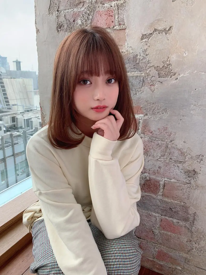 ミディアム カラー バレイヤージュ ブリーチ ケアブリーチ ダブルカラー ハイライトカラー カット ヘアカラー トリートメント 銀座✨レイヤーカット 顔まわり/坂本亜裟海のヘアスタイル