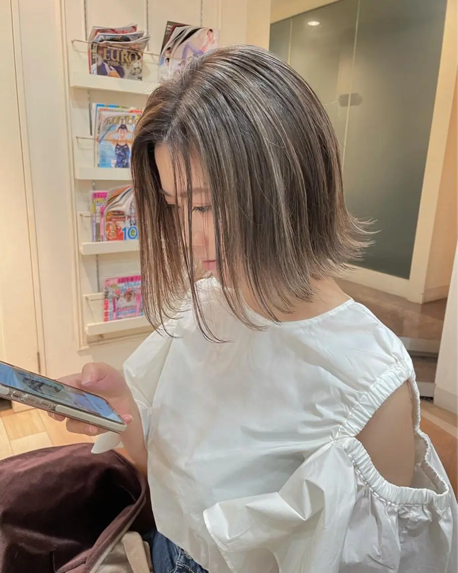 ミディアム カラー WATANABE YUTOのヘアスタイル