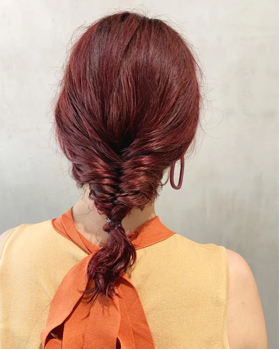ミディアム カラー ヘアアレンジ ヘアカラー トリートメント 優作 〜圧倒的信頼〜のヘアスタイル