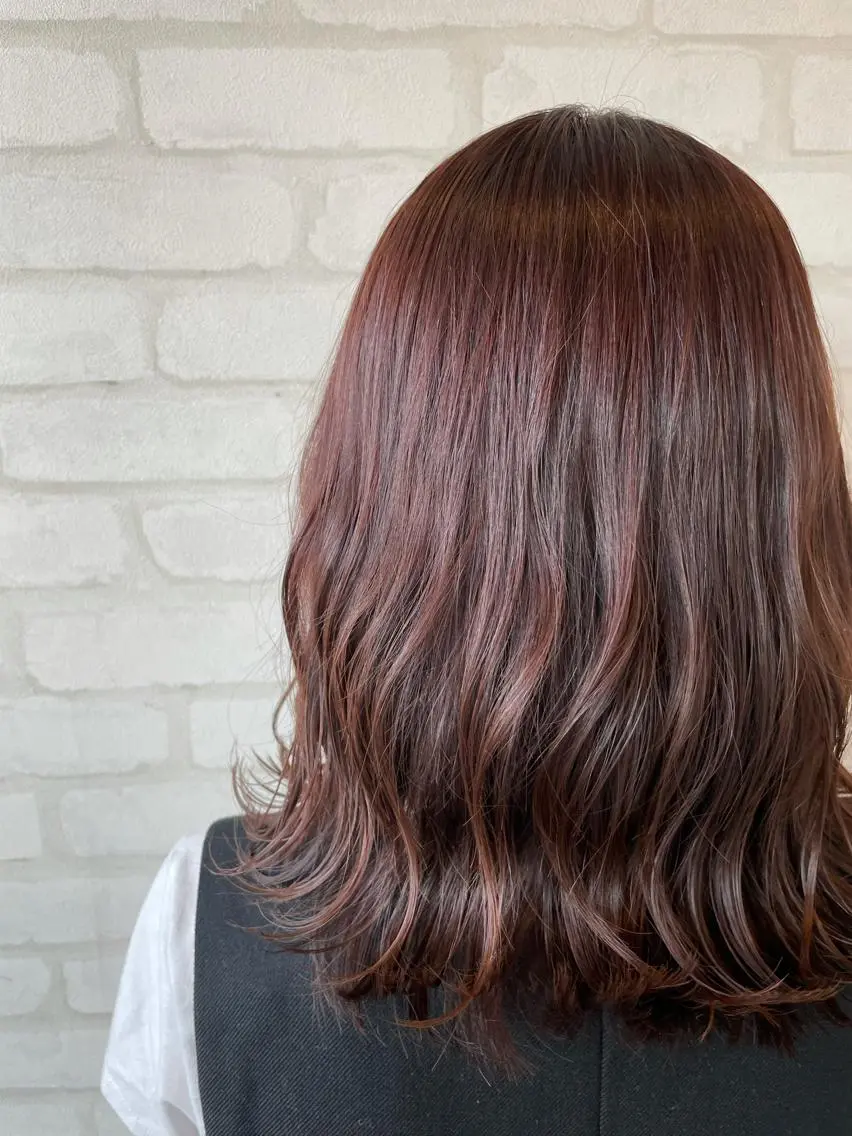 ミディアム カラー カット ヘアカラー トリートメント 【髪質改善】 夏目結以のヘアスタイル