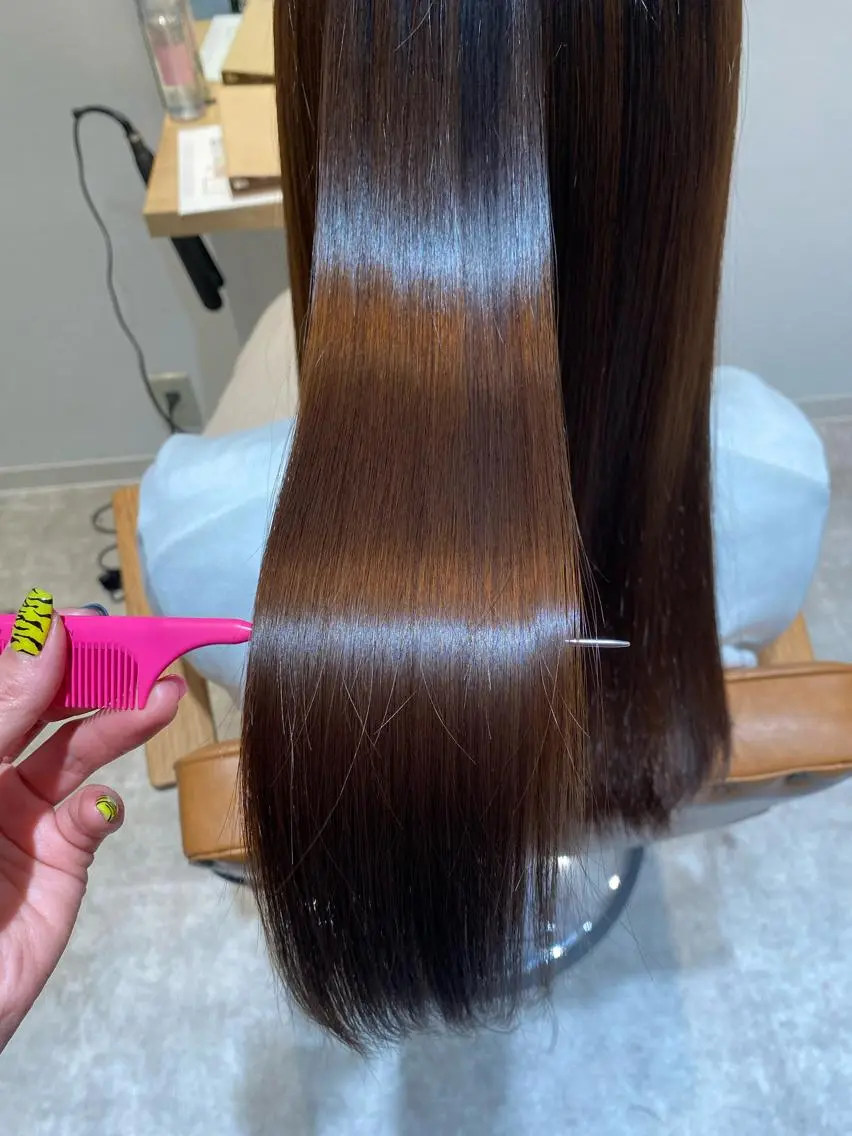 ロング 髪質改善 トリートメント カット 縮毛矯正 オスズ 🎀´-のヘアスタイル