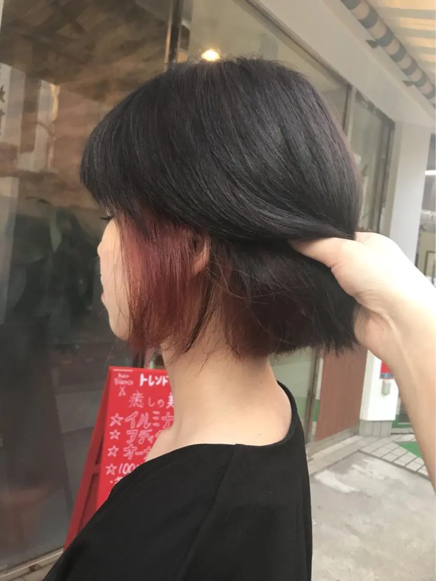 ショート カラー レッドカラー Blanco Color&Careのヘアスタイル