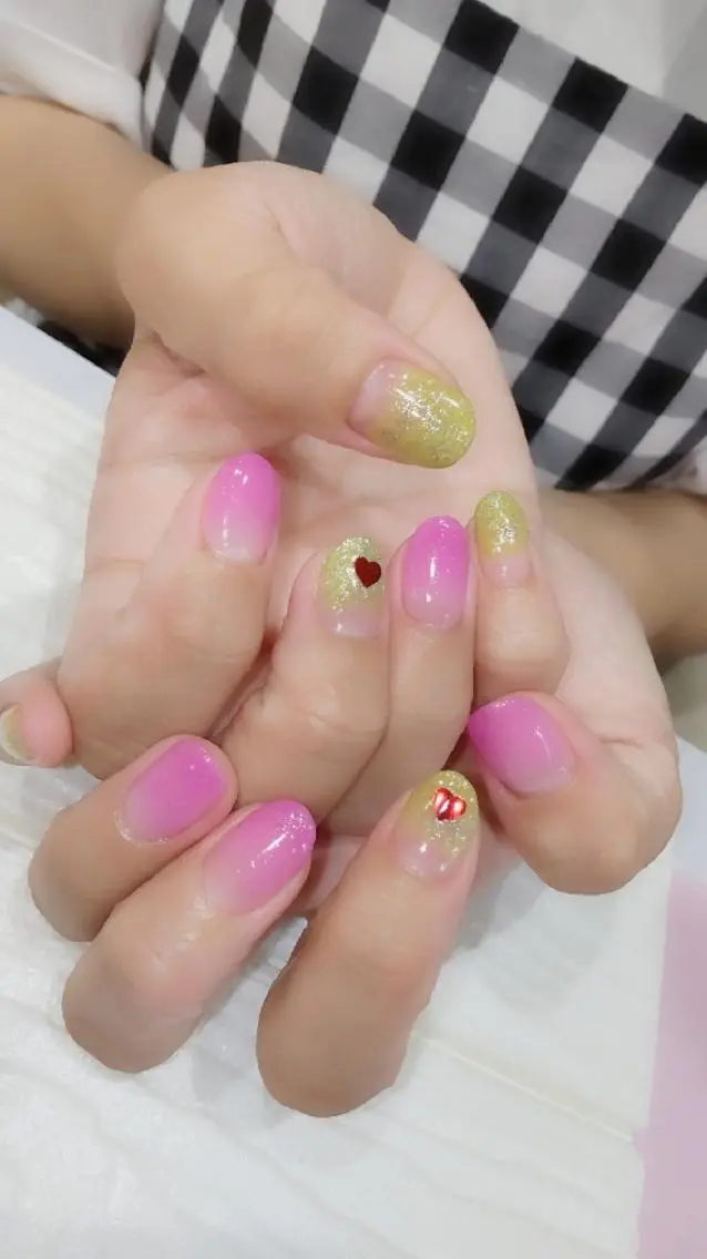ネイル ラメ(グリッター) ラメグラデーション ハンドネイル infinity skyのネイルデザイン
