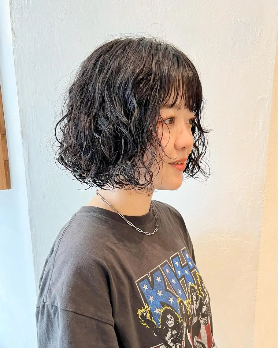 ショート パーマ ボブ ショート& パーマ　坂本のヘアスタイル