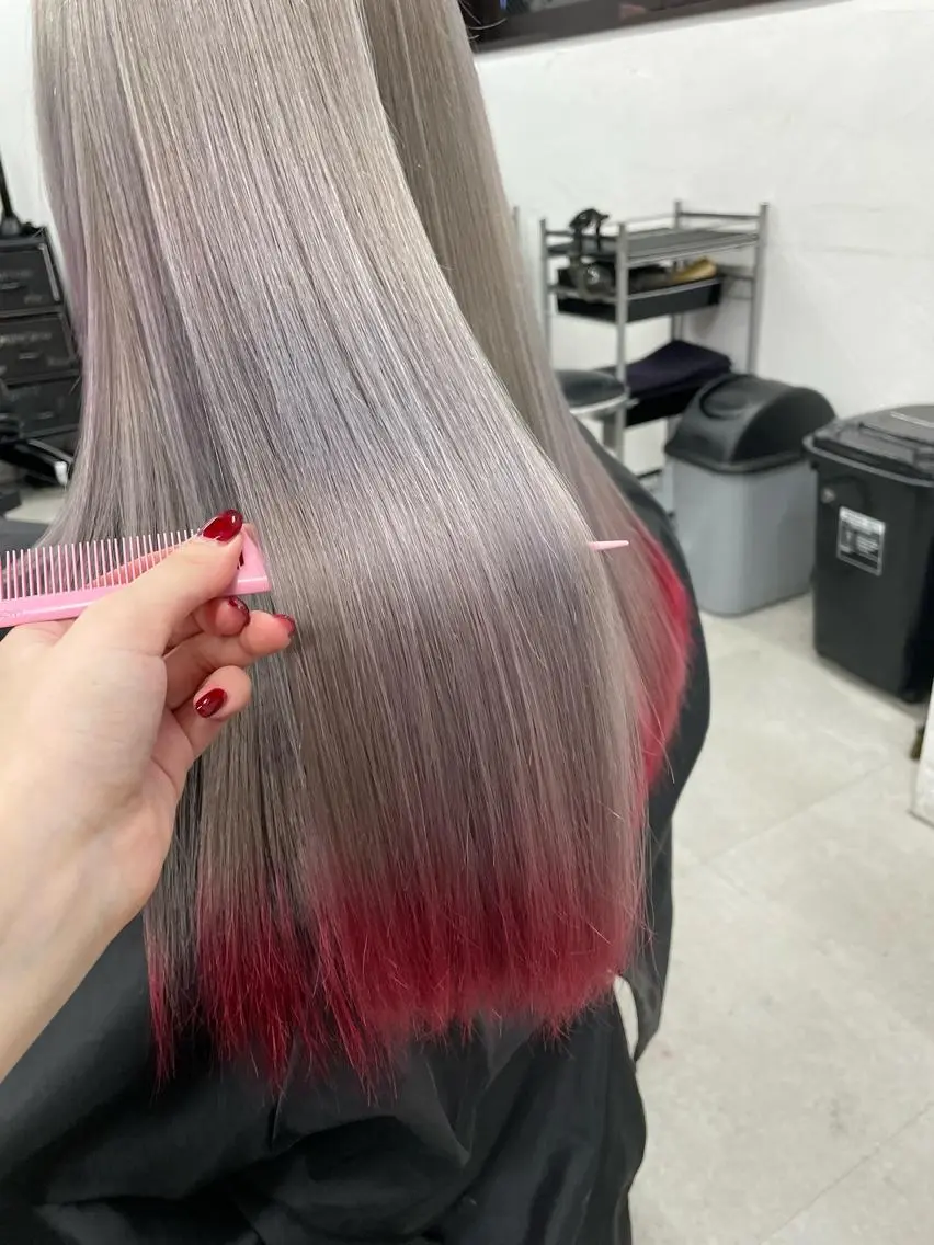 ロング カラー トリートメント 韓国/ハイトーン/ ボブ🎀MIKU🎀のヘアスタイル