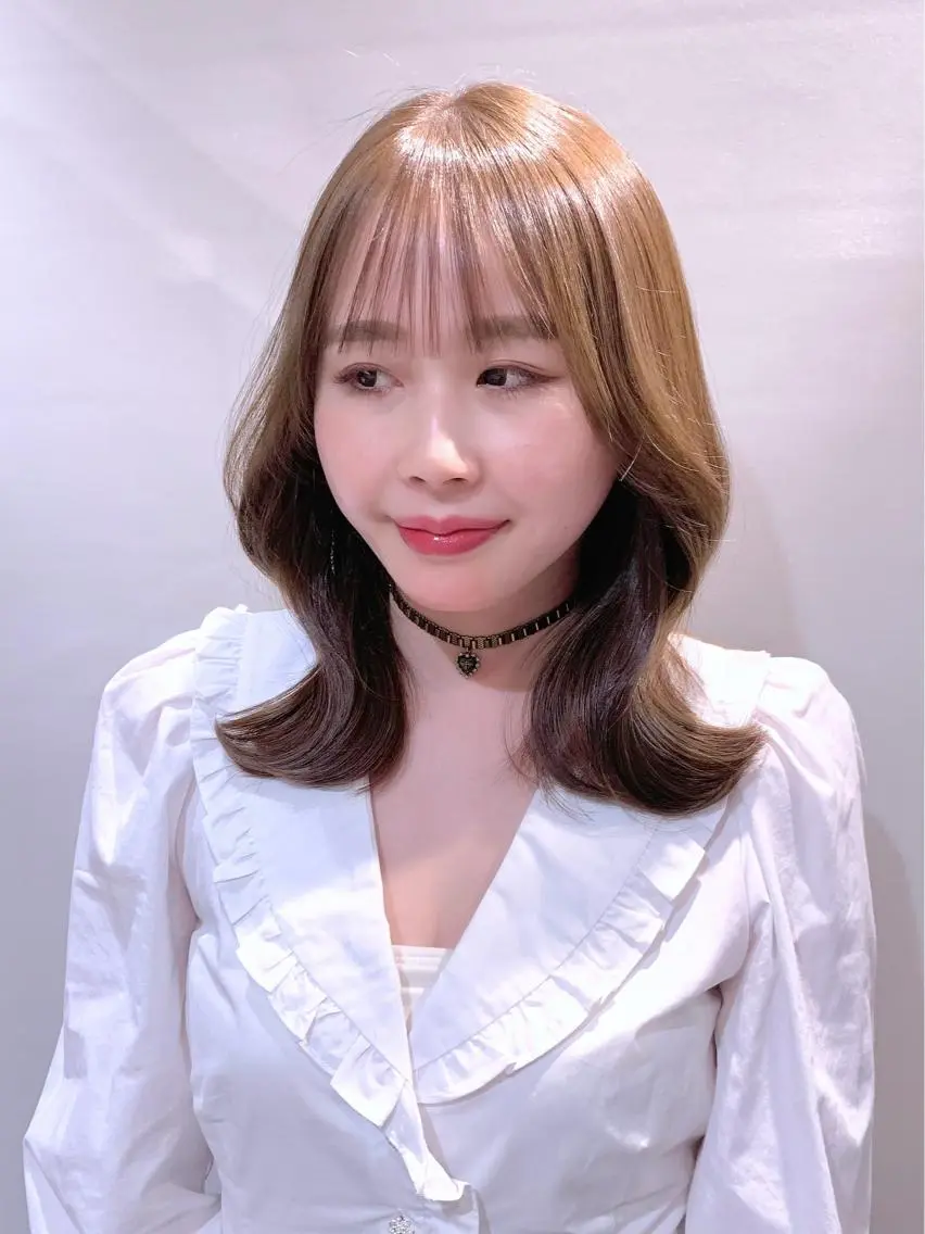 ミディアム カラー ヘアアレンジ 柔らか垢抜けｶﾗｰと ｶｯﾄ🫧ASUKAのヘアスタイル