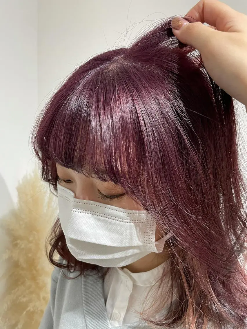セミロング カラー ヘアカラー トリートメント 酸性縮毛矯正 梅田茶屋町 Juriのヘアスタイル