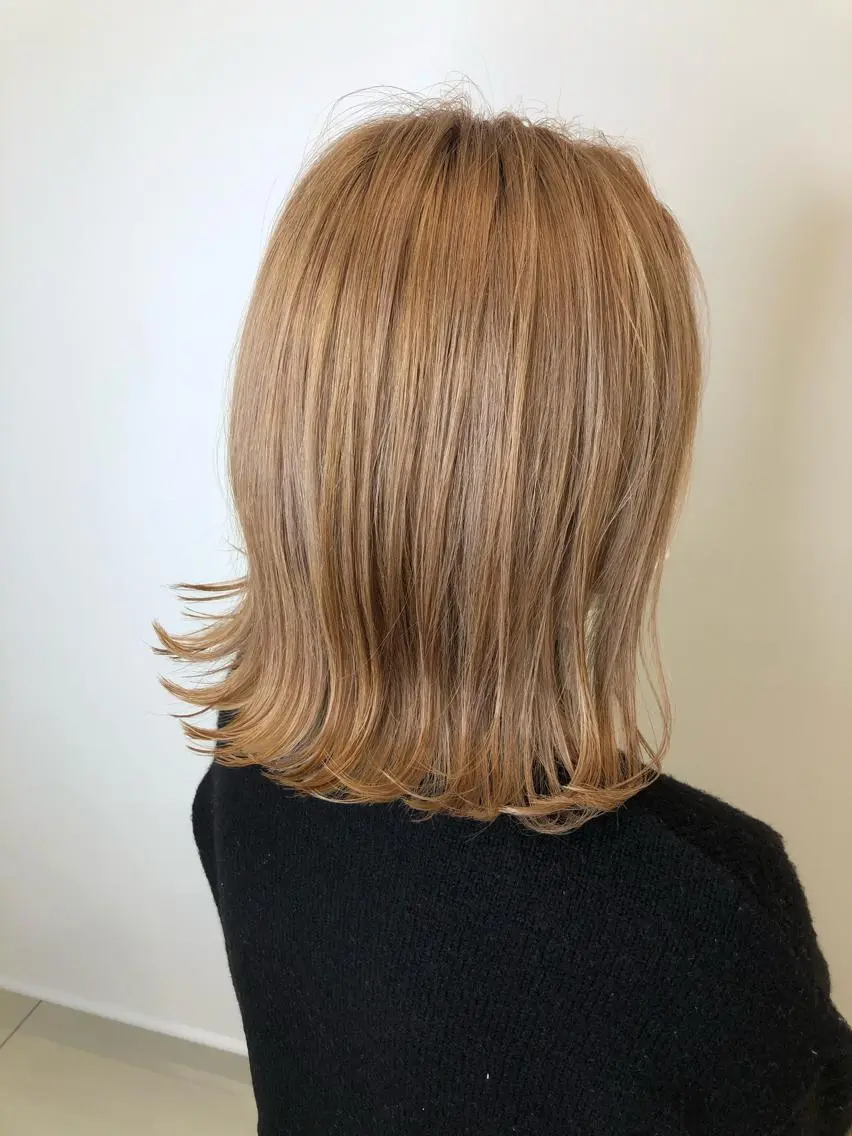 ミディアム カラー ベージュカラー ブリーチ カット ヘアカラー トリートメント ✨髪質改善✨ 田西　基彦のヘアスタイル