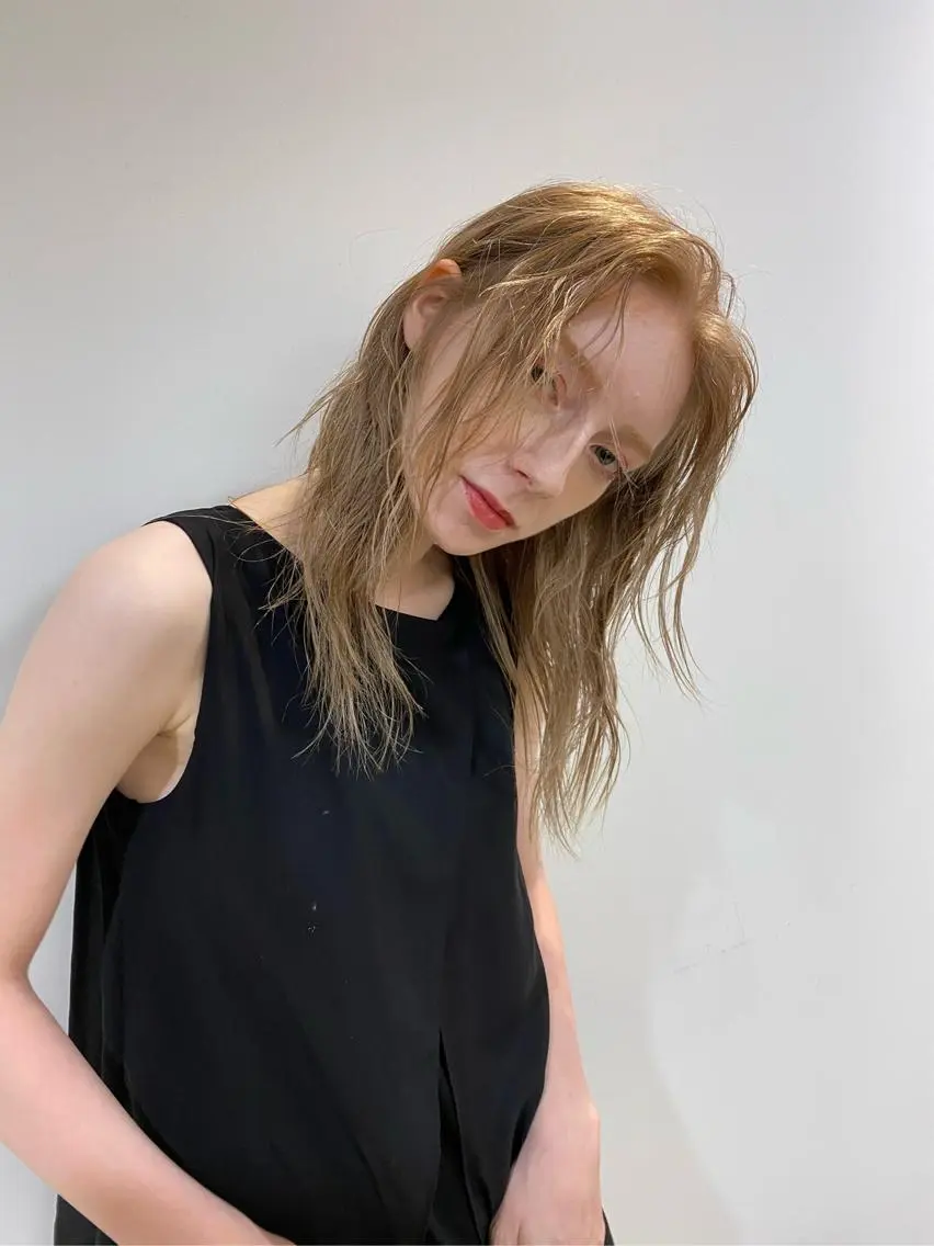 セミロング カラー パーマ ヘアアレンジ 【姫カット】 ナカムラコウキのヘアスタイル