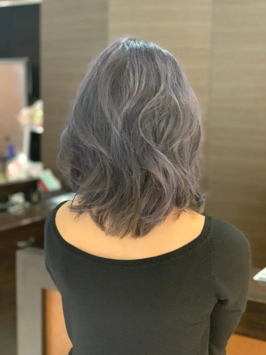 ミディアム カラー ヘアアレンジ Merci メルシー 福岡、今泉のヘアスタイル