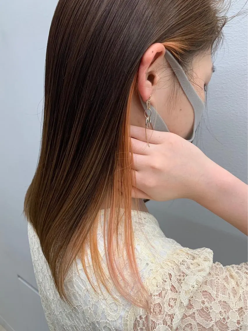 セミロング ハイライト 髪質改善 小顔カット メンズ特化美容師/ 新井　洸太のヘアスタイル