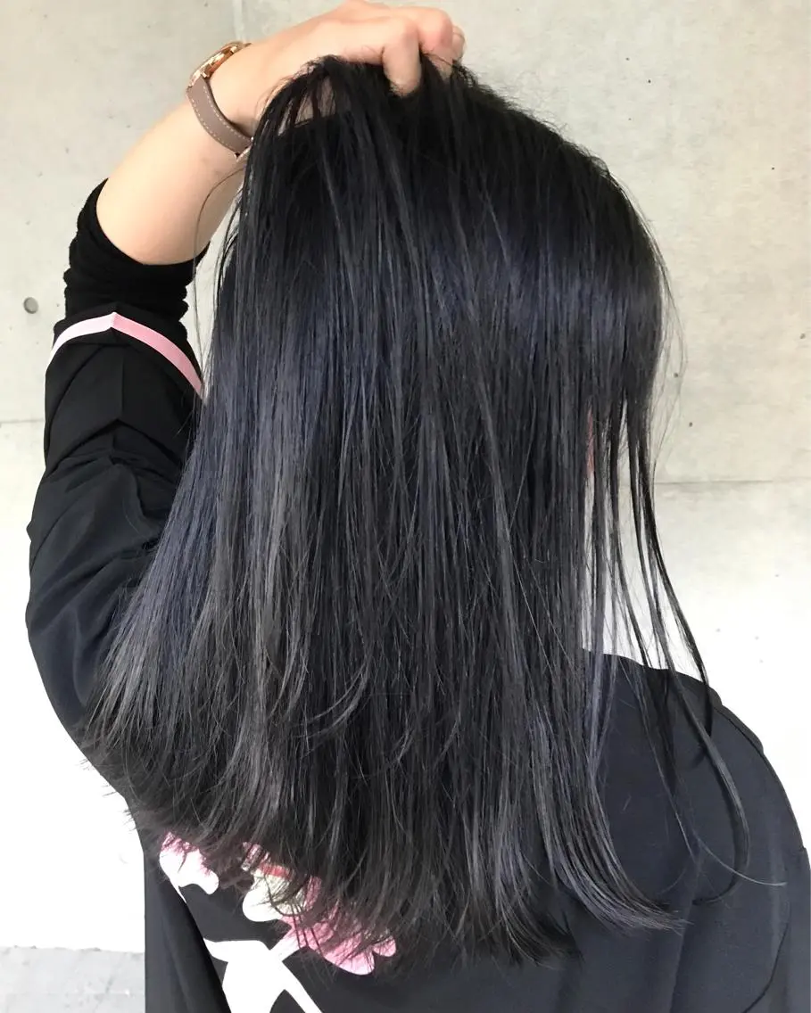セミロング カット ヘアカラー トリートメント 酸性ストレート/ブリ ーチなし/中村 匠のヘアスタイル