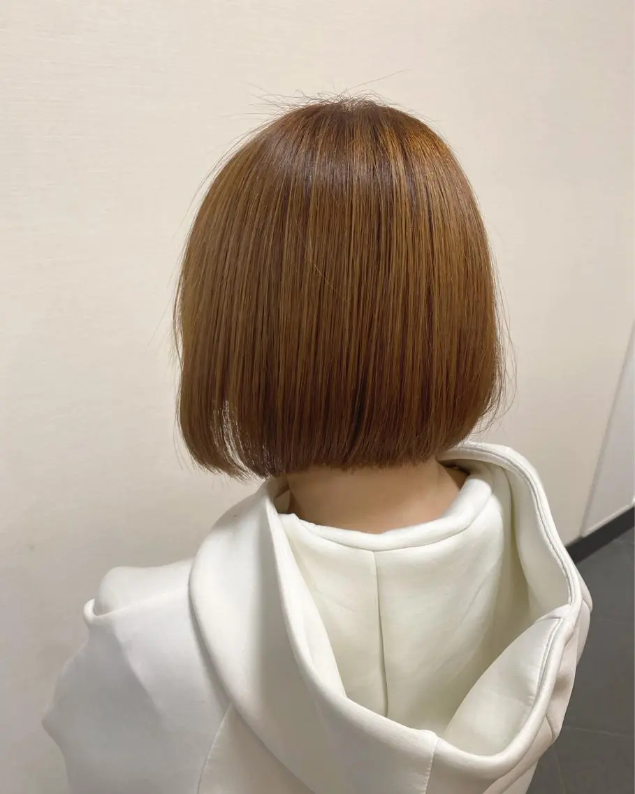 ミディアム カラー パーマ ヘアアレンジ 切りっぱなしボブ ベージュカラー ハイトーンカラー インナーカラー ピンクカラー 🌿レイヤー/ブリー チ/🌿JINのヘアスタイル