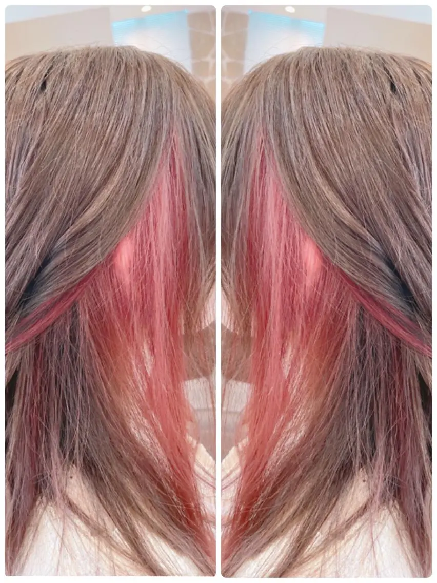 セミロング 開發 紗貴のヘアスタイル