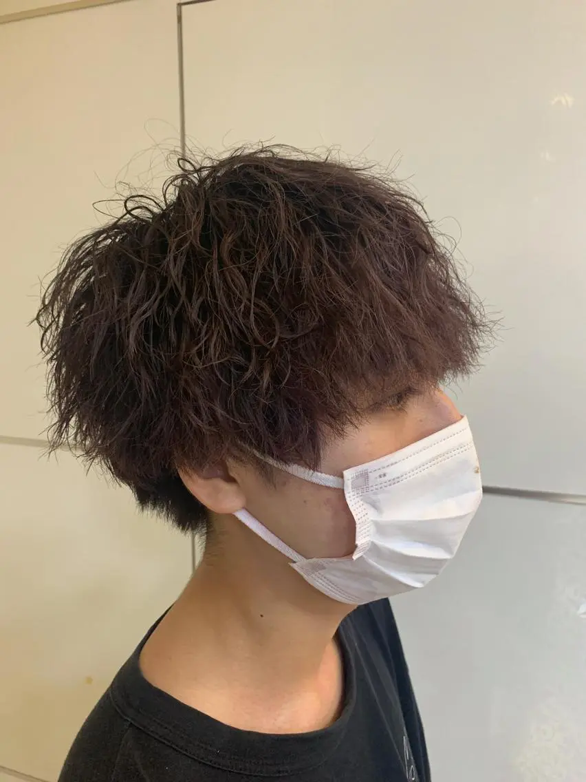 ショート パーマ 静岡/草薙パーマ メンズバレイヤージュのヘアスタイル