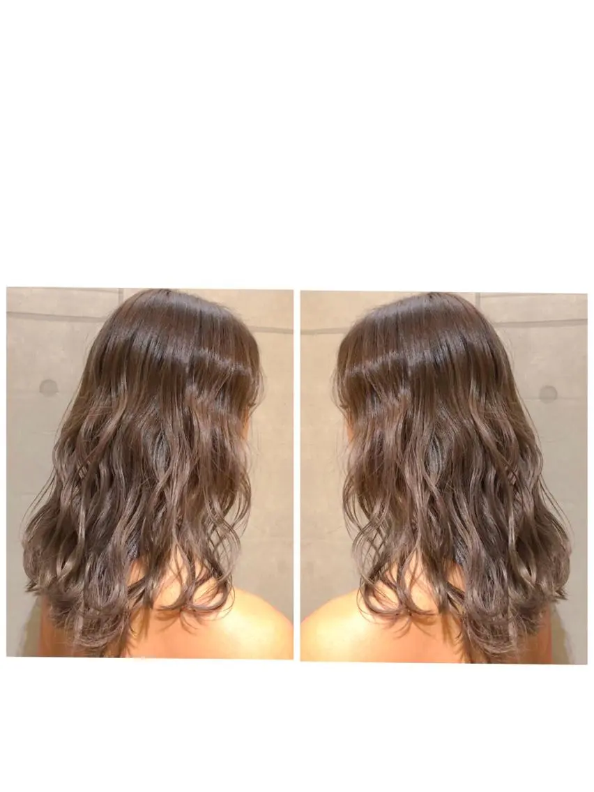 セミロング カラー ベージュカラー ブリーチ 透明感カラー ミルクティーベージュ ヘアカラー ブリーチ/髪質改善 🍀MASAKiのヘアスタイル