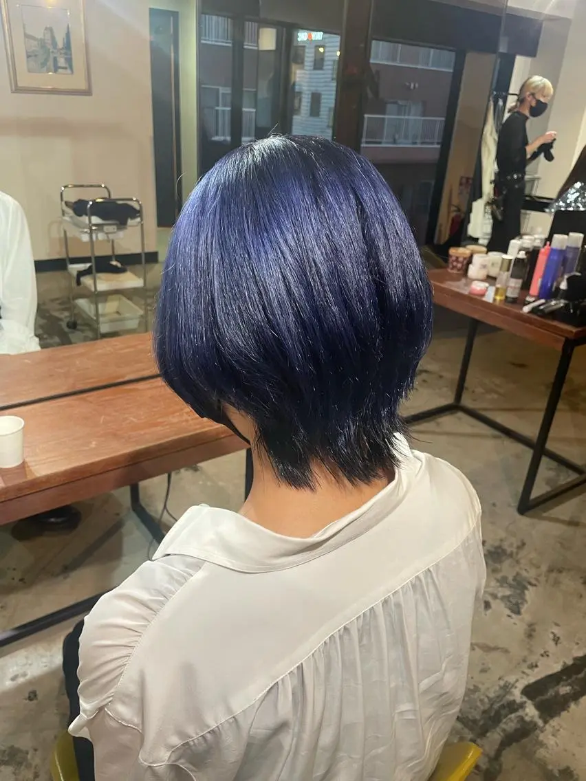 ショート カラー バレイヤージュ ダブルカラー グラデーションカラー ハイライトカラー イルミナカラー メンズ/パーマ/ ブリーチ/KAITOのヘアスタイル