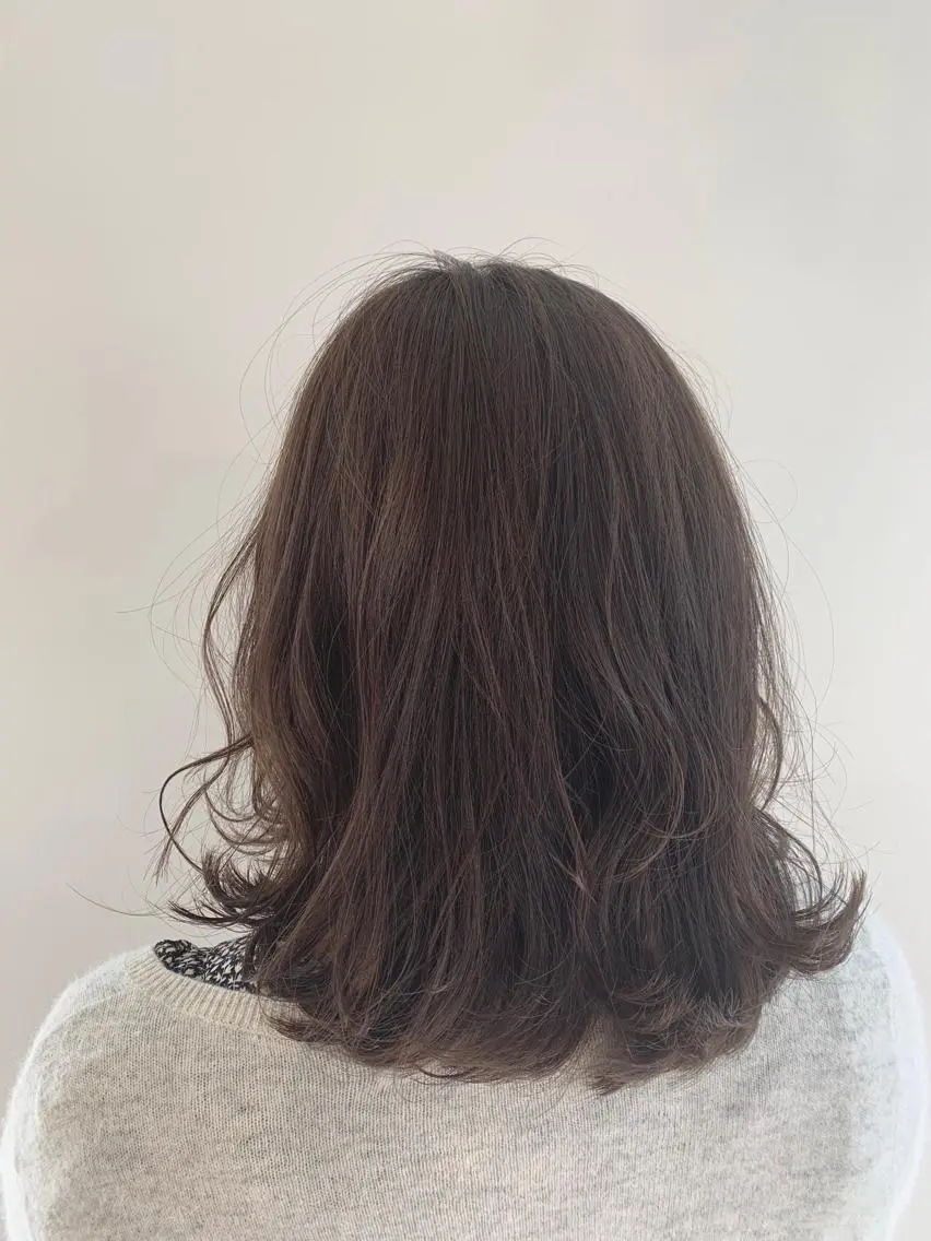 ミディアム カラー パーマ ヘアアレンジ 加藤 綾華のヘアスタイル