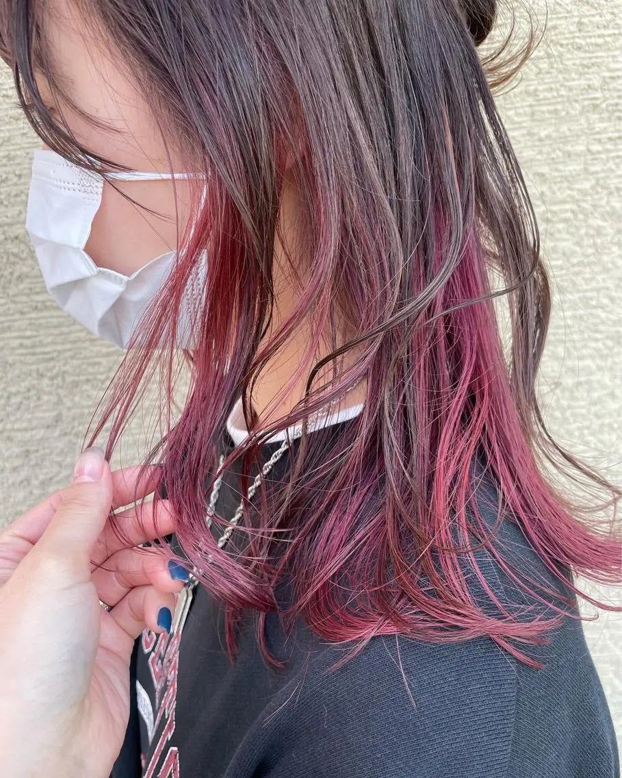 セミロング カラー ヘアアレンジ コレットヘアー 田中アヤノのヘアスタイル