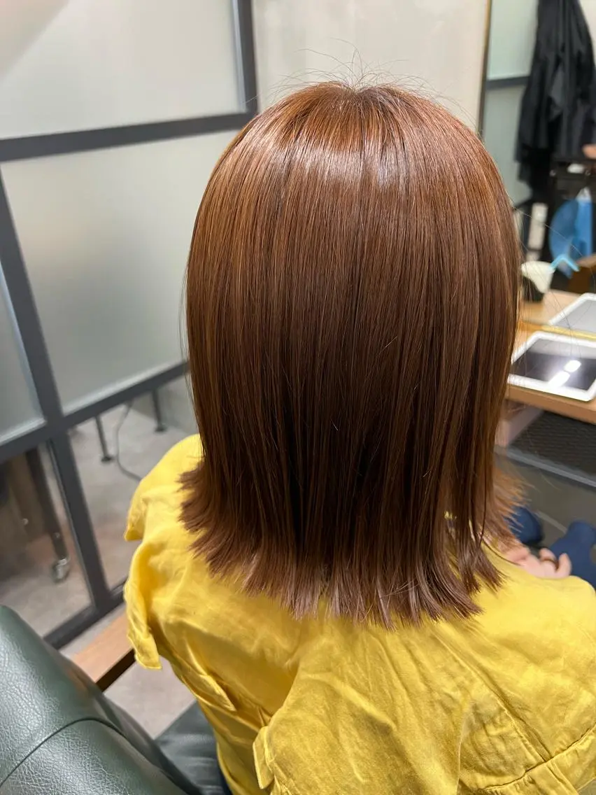 ショート カラー オレンジ カット ヘアカラー トリートメント S.BROOM SAYAKA⭐︎のヘアスタイル
