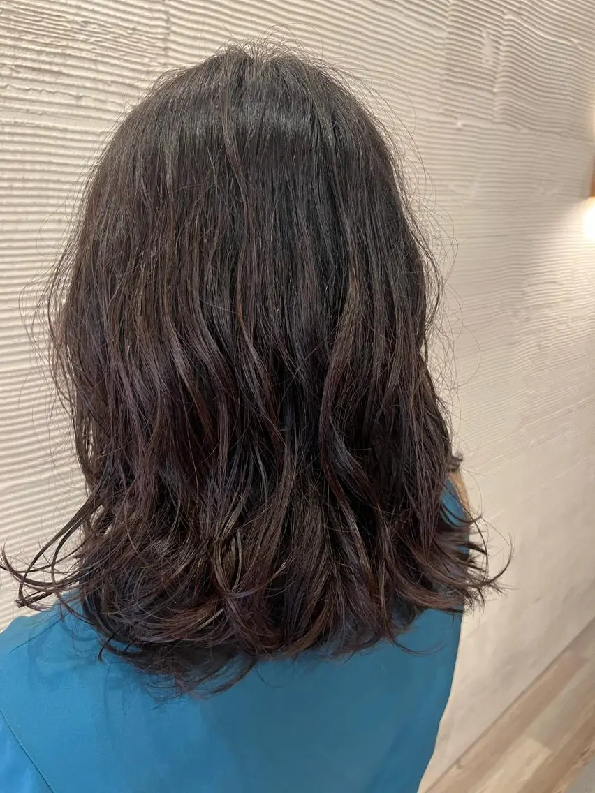 ミディアム ミディアムパーマ 須永 優希のヘアスタイル