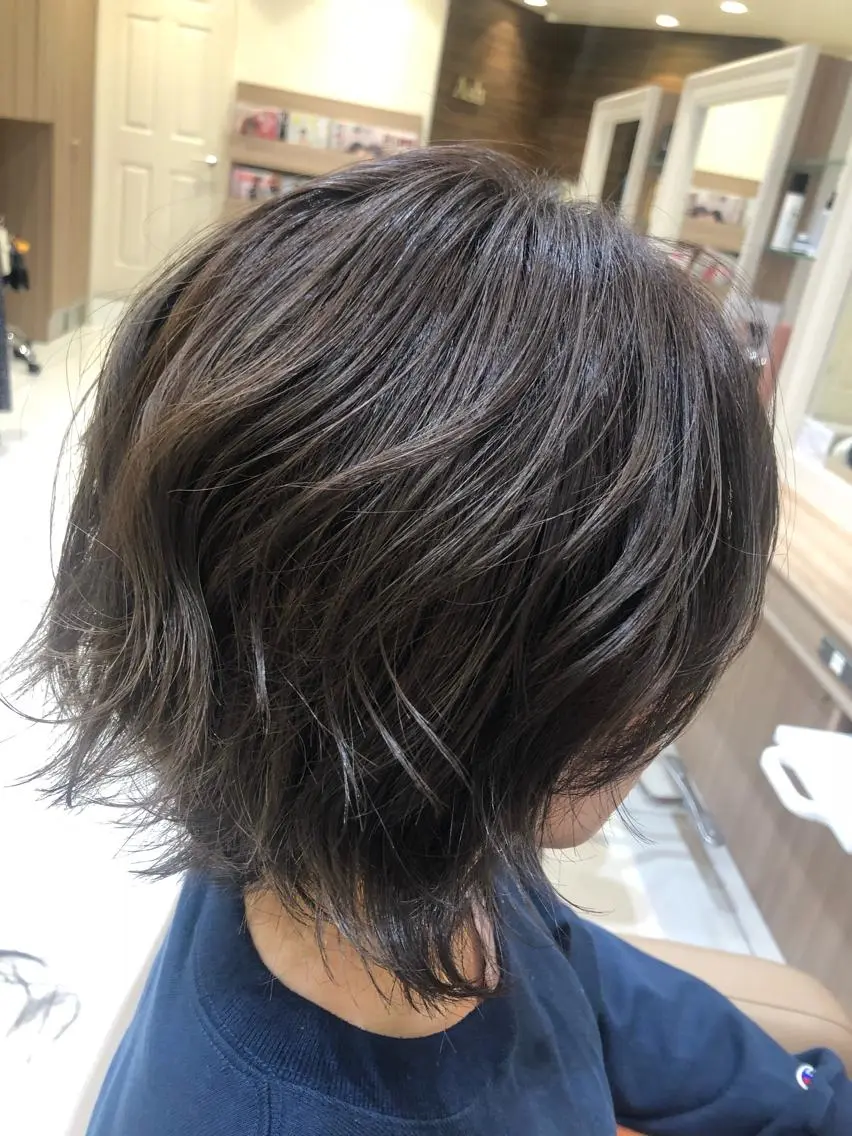 ショート ヘアカラー トリートメント ママ美容師⭐️ シモダイラ ヒデミのヘアスタイル