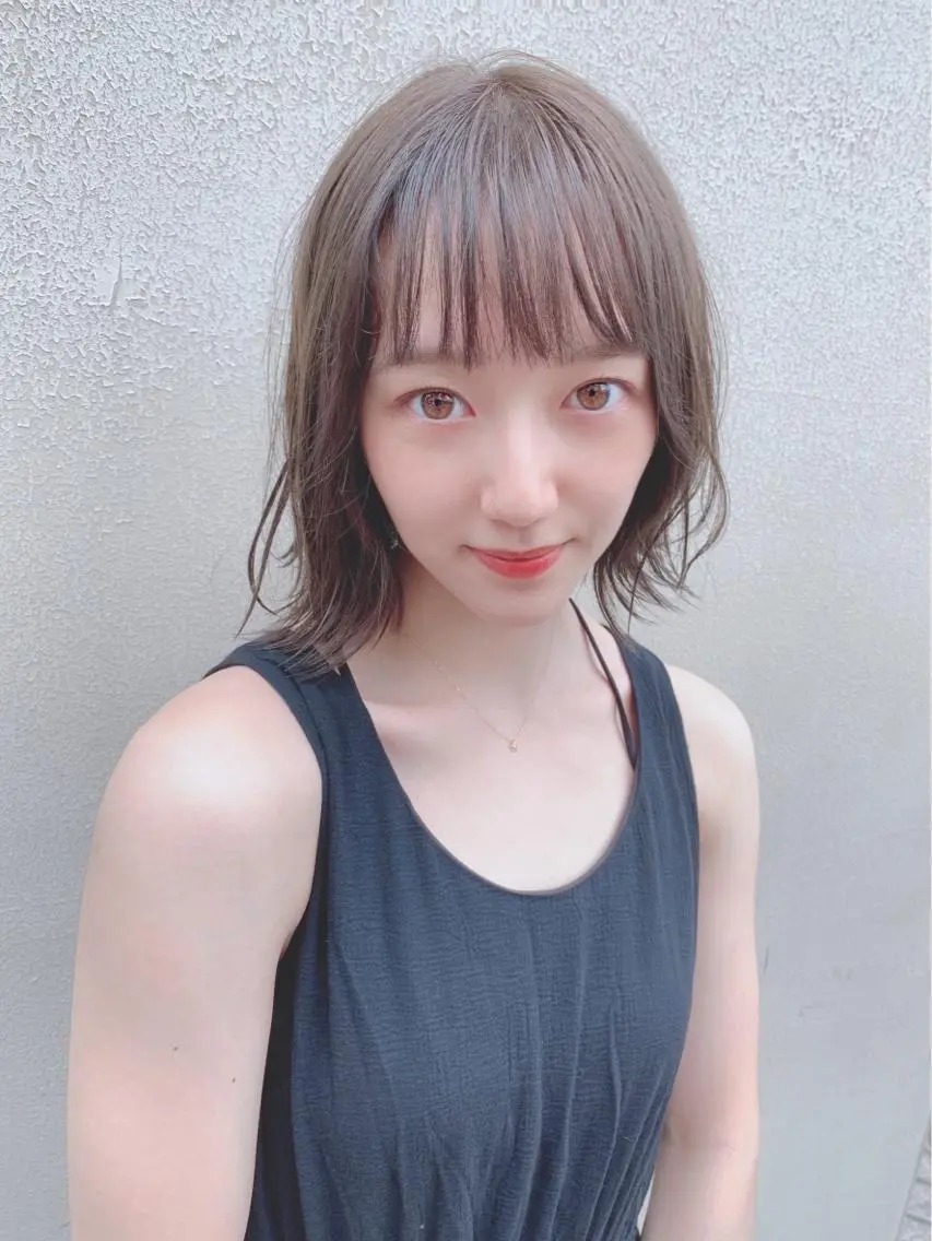 ミディアム カラー パーマ ヘアアレンジ 【公式】amble luxe池袋東口🩷のヘアスタイル