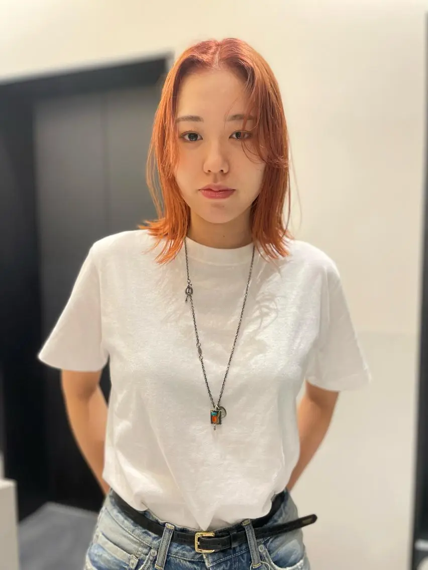 ミディアム カラー カット ヘアカラー トリートメント ブリーチ🫴 ボブ✍️レイヤーのヘアスタイル