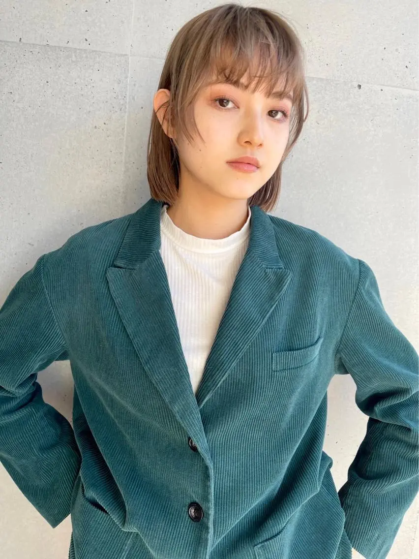 カラー 透明感カラー 透明感ブリーチ ハイトーンウエダのヘアスタイル