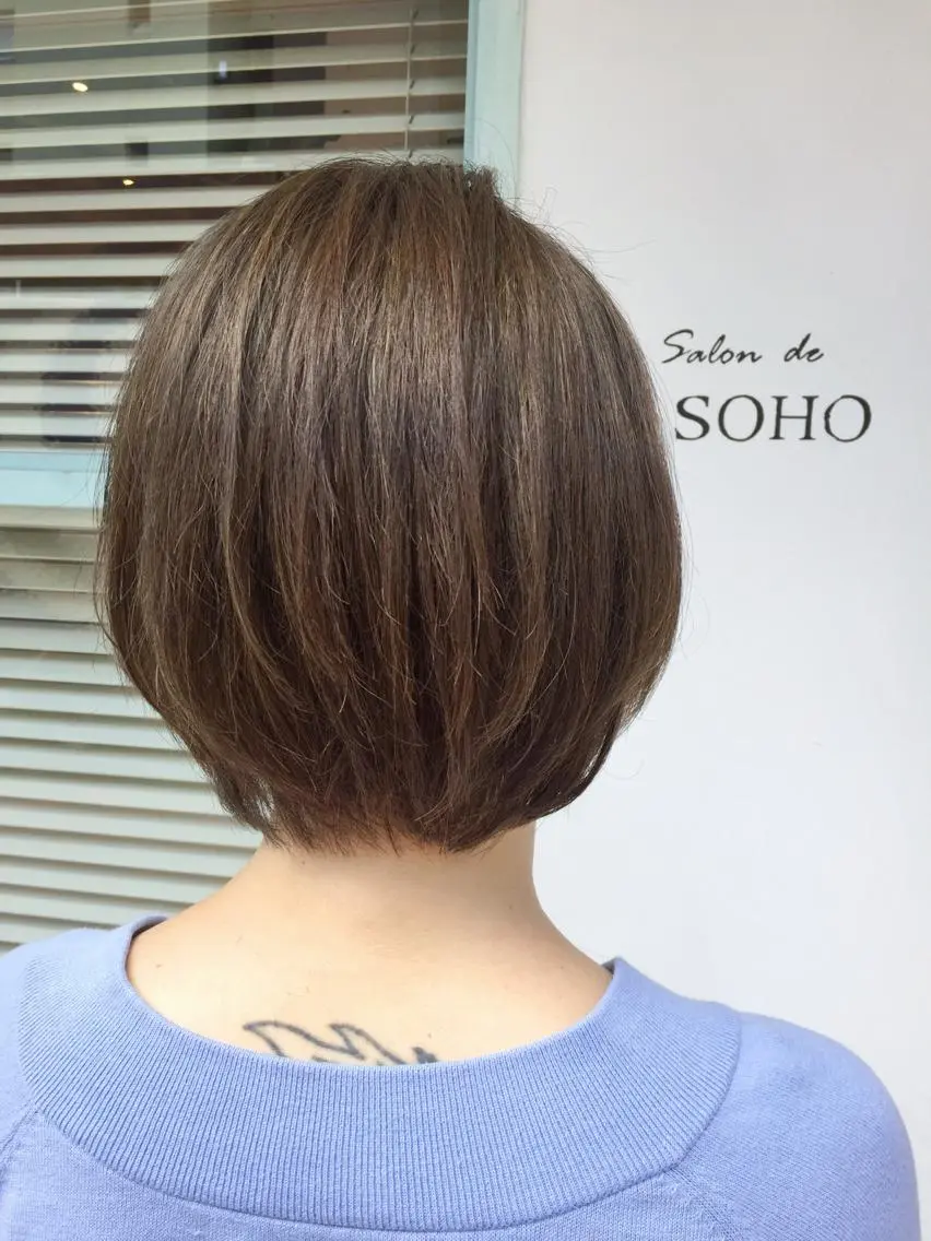 ショート カラー アッシュ ハイライトカラー ハイライト ◇おの あすか◇のヘアスタイル