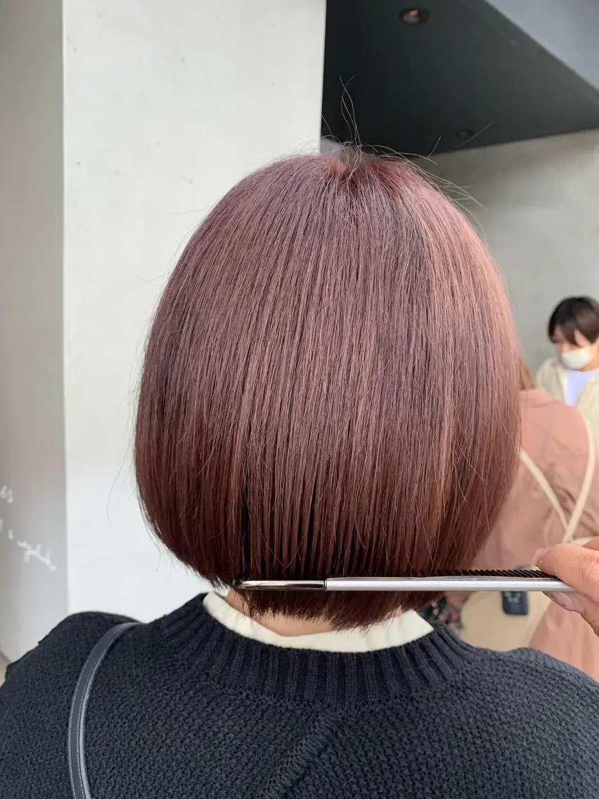 ショート カラー ブラウンカラー ラベンダーカラー ラベンダーブラウン ヘアカラー ピンクカラー/ mana🎀のヘアスタイル