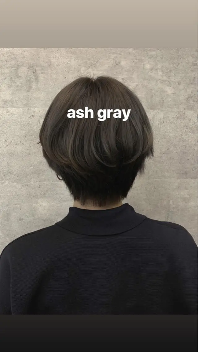 ショート カラー ブリーチ ケアブリーチ グレージュ シルバー ヘアカラー 今野 美栄のヘアスタイル