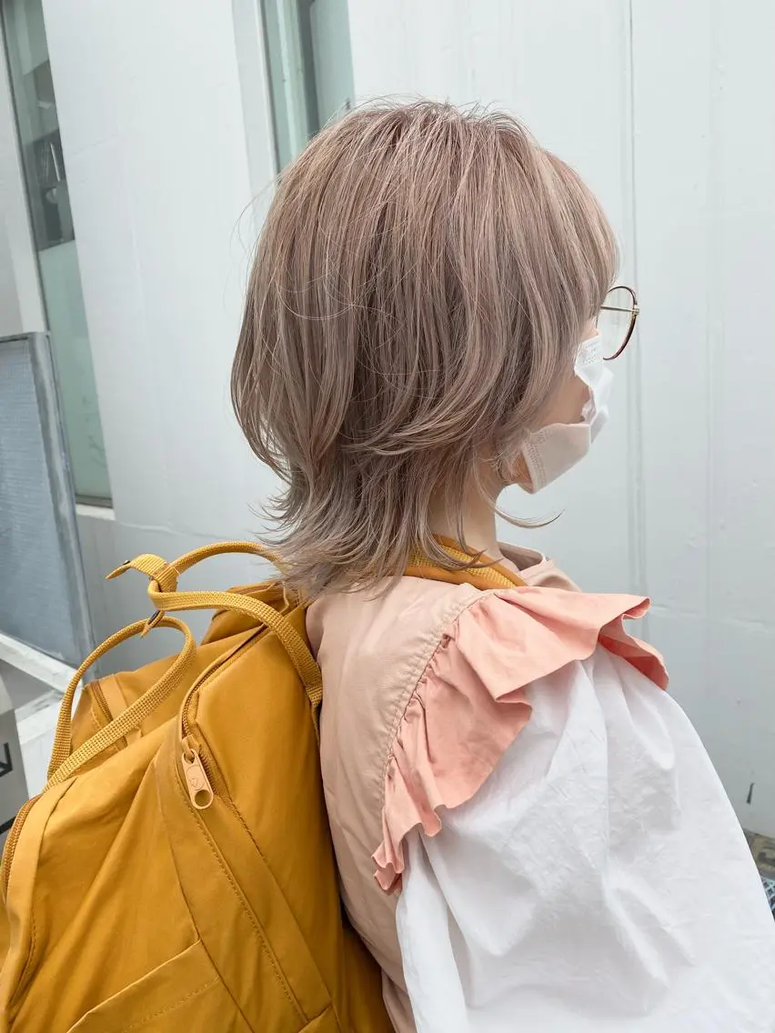 ミディアム カラー カット ヘアカラー トリートメント 佐藤史哉* 韓国レイヤー赤み除去のヘアスタイル