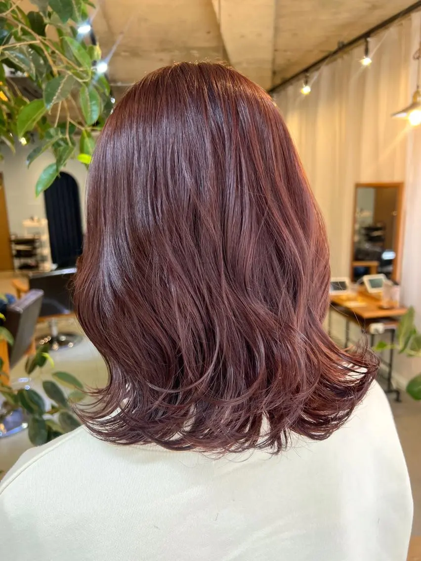 ミディアム カラー カット ヘアカラー トリートメント ブリーチなしカラー 🌿脇黒丸 彩のヘアスタイル