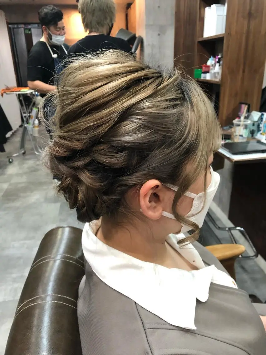 ショート ヘアアレンジ 結婚式・ブライダル レイヤー/エクステ alpha下妻のヘアスタイル