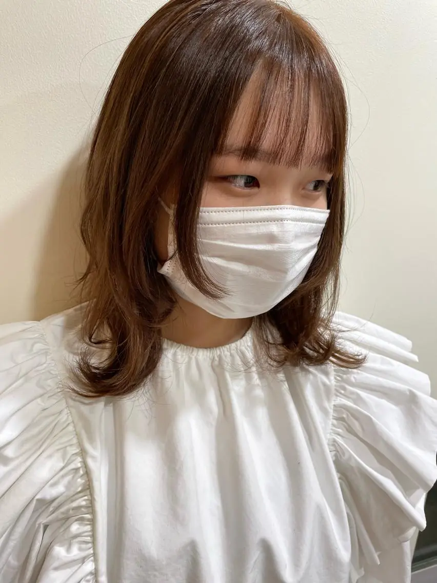 ミディアム カラー カット ヘアカラー トリートメント レイヤー/似合わせ TAKUYAのヘアスタイル